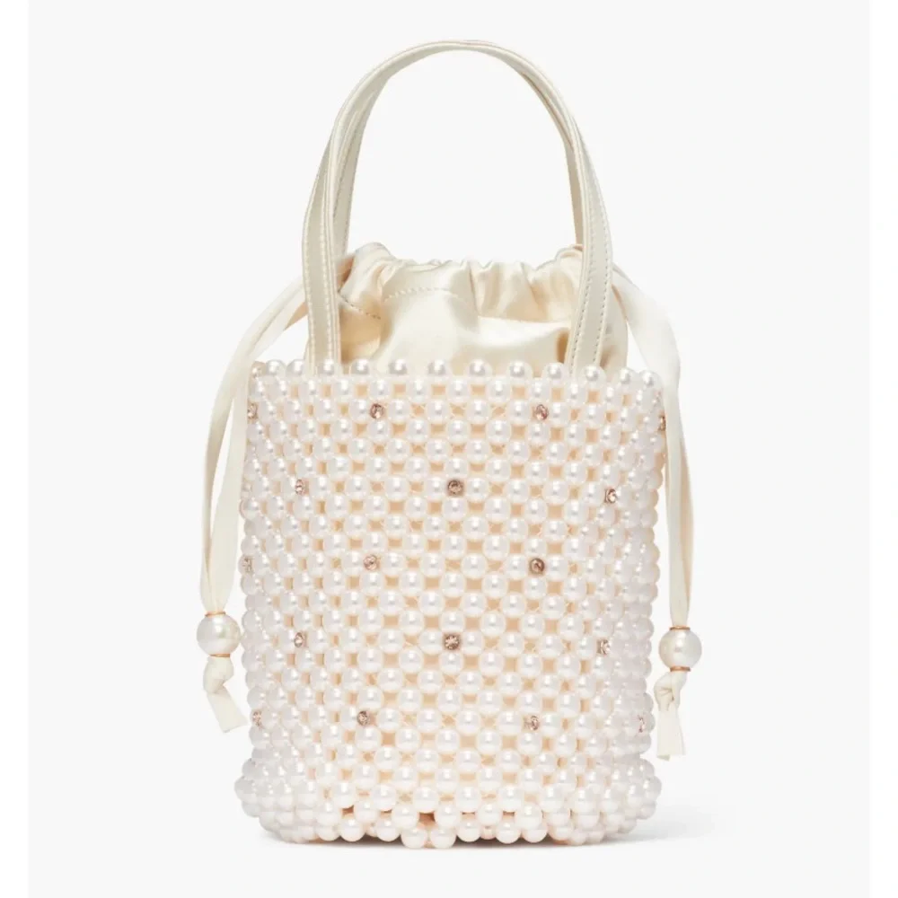 Kate Spade Purl Pearl Embellished Small Bucket Bag